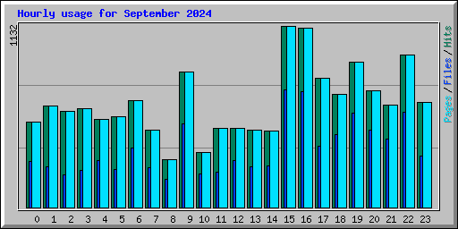 Hourly usage for September 2024