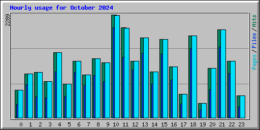 Hourly usage for October 2024